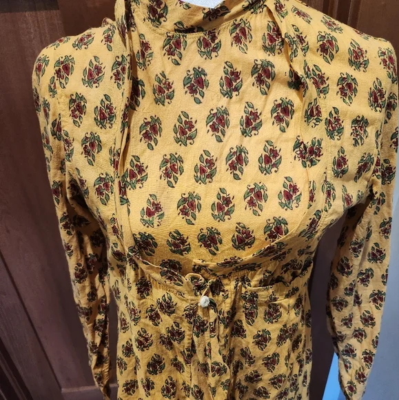 VINTAGE India Imports of Rhode Island long wrap dress - Picture 3 of 7